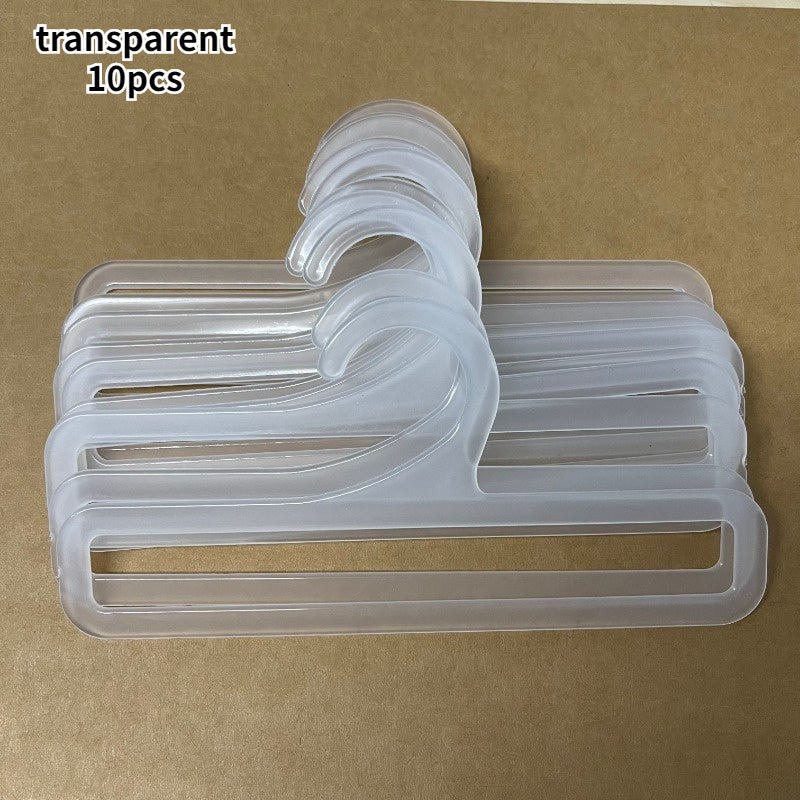Set of 10 Plastic Hangers for Scarves and Socks Space-Saving Towel Holder Small Hangers