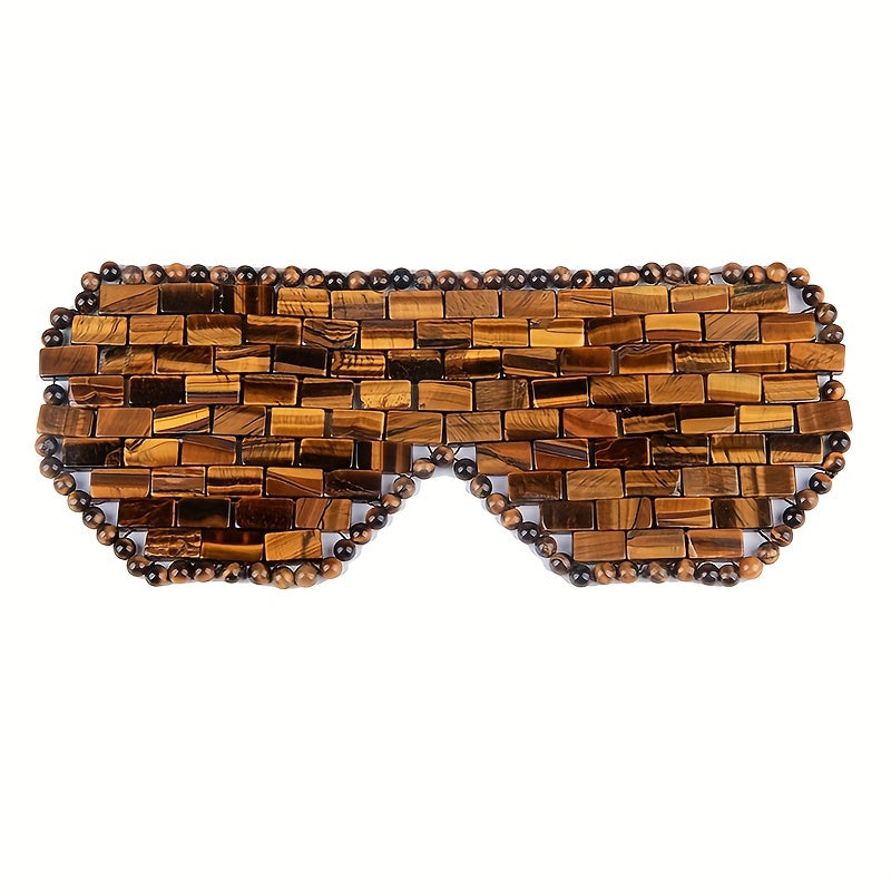 Natural Stone Eye Mask Rose Quartz Amethyst Obsidian Green Aventurine Yellow Tiger Eye Relaxation Sleep Mask
