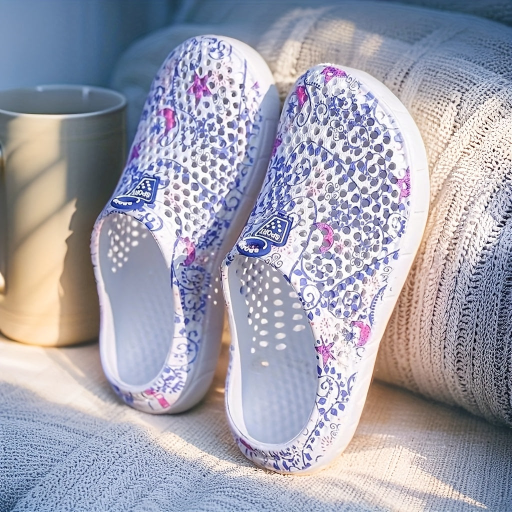 Women's Summer Shoes Breathable Star Moon Print Comfortable Stylish