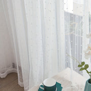 Translucent White Chiffon Sheer Curtain for Living Room and Bedroom