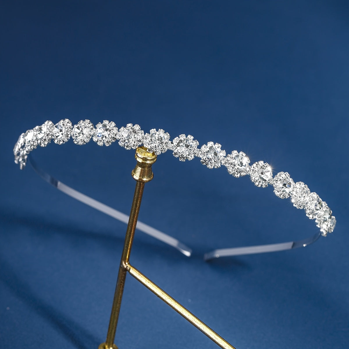 Yuvdoq uchun to'y tiara rhinestone gul bosh band vintage soch aksessuari