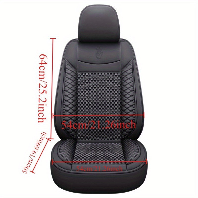 Universal Black and White Car Seat Cover All-Season Full Coverage Protector