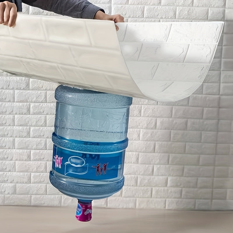 Self-Adhesive Foam Wall Panels Marble Pattern Waterproof Mold-Resistant Reusable for Living Room Bedroom Kitchen