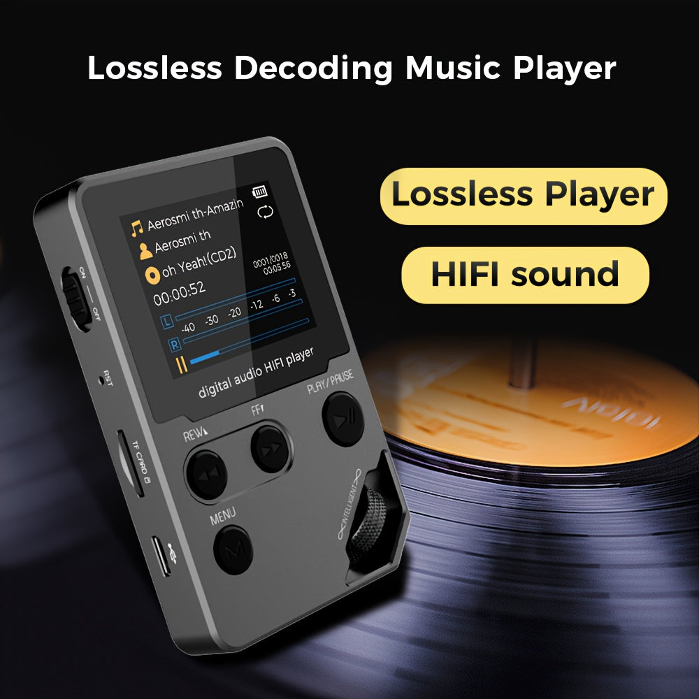 72GB High-Fidelity Lossless Music Player Wireless Zinc Alloy Compact with FM Radio Voice Recorder