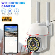 1080P Full HD Outdoor WiFi Security Camera with Pan-Tilt Auto-Tracking Night Vision Two-Way Audio Waterproof