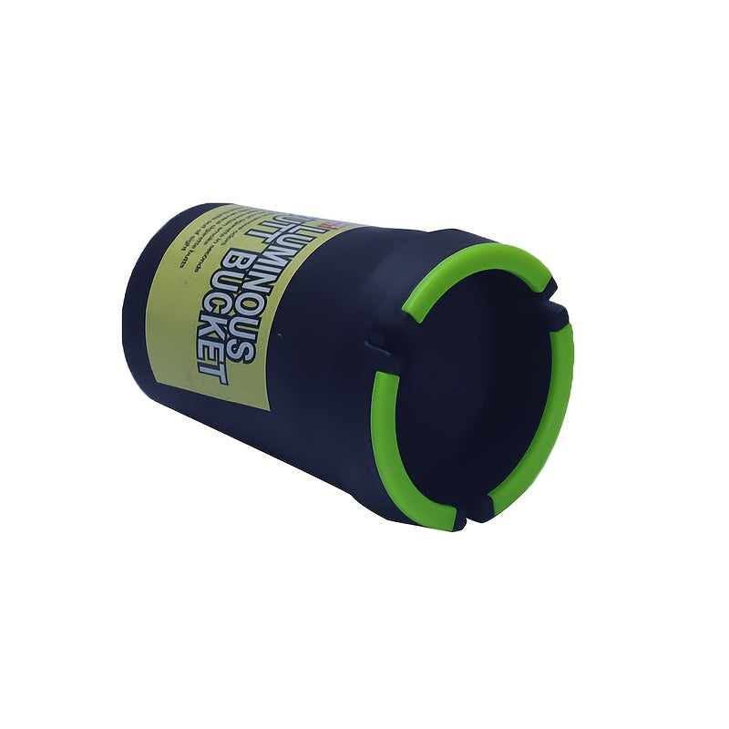 Glow-in-the-Dark Double-Layer Plastic Ashtray for Car and Home, Neon Colors