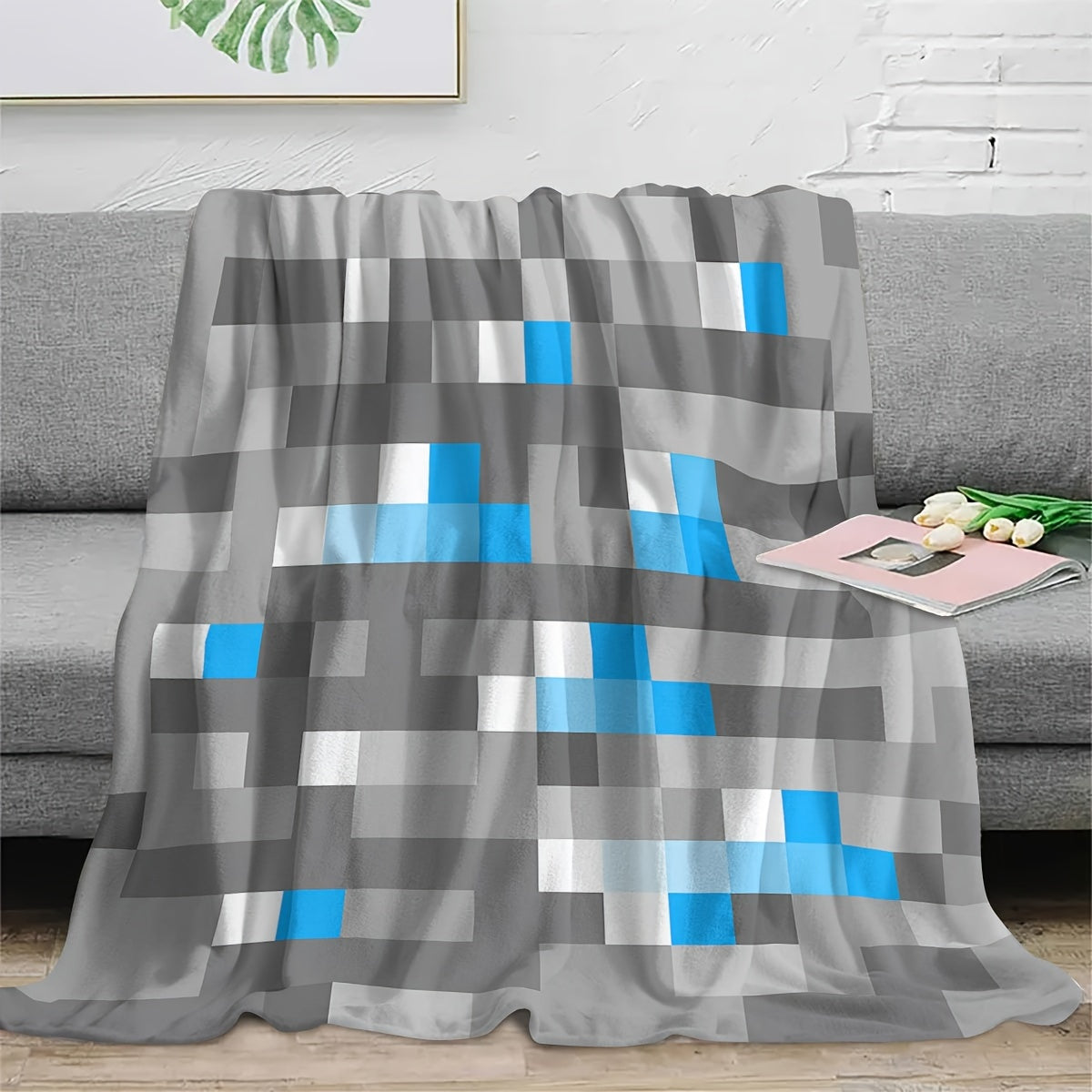 Diamond Mine Print Throw Blanket Soft Versatile for Couch Bed Camping
