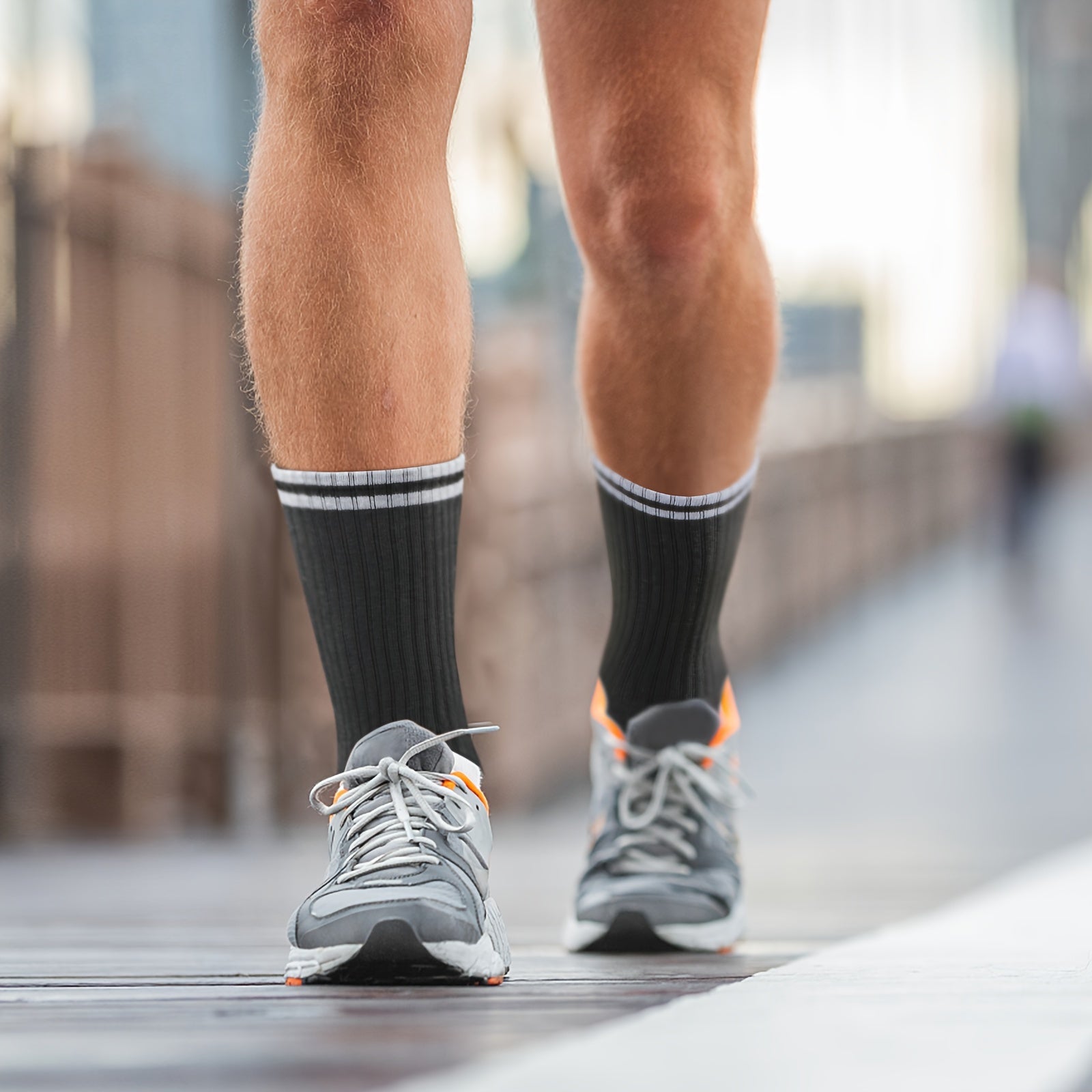 Мужские дышащие спортивные носки-каблуки, 5 пар, влажноотводящий хлопок-эластан