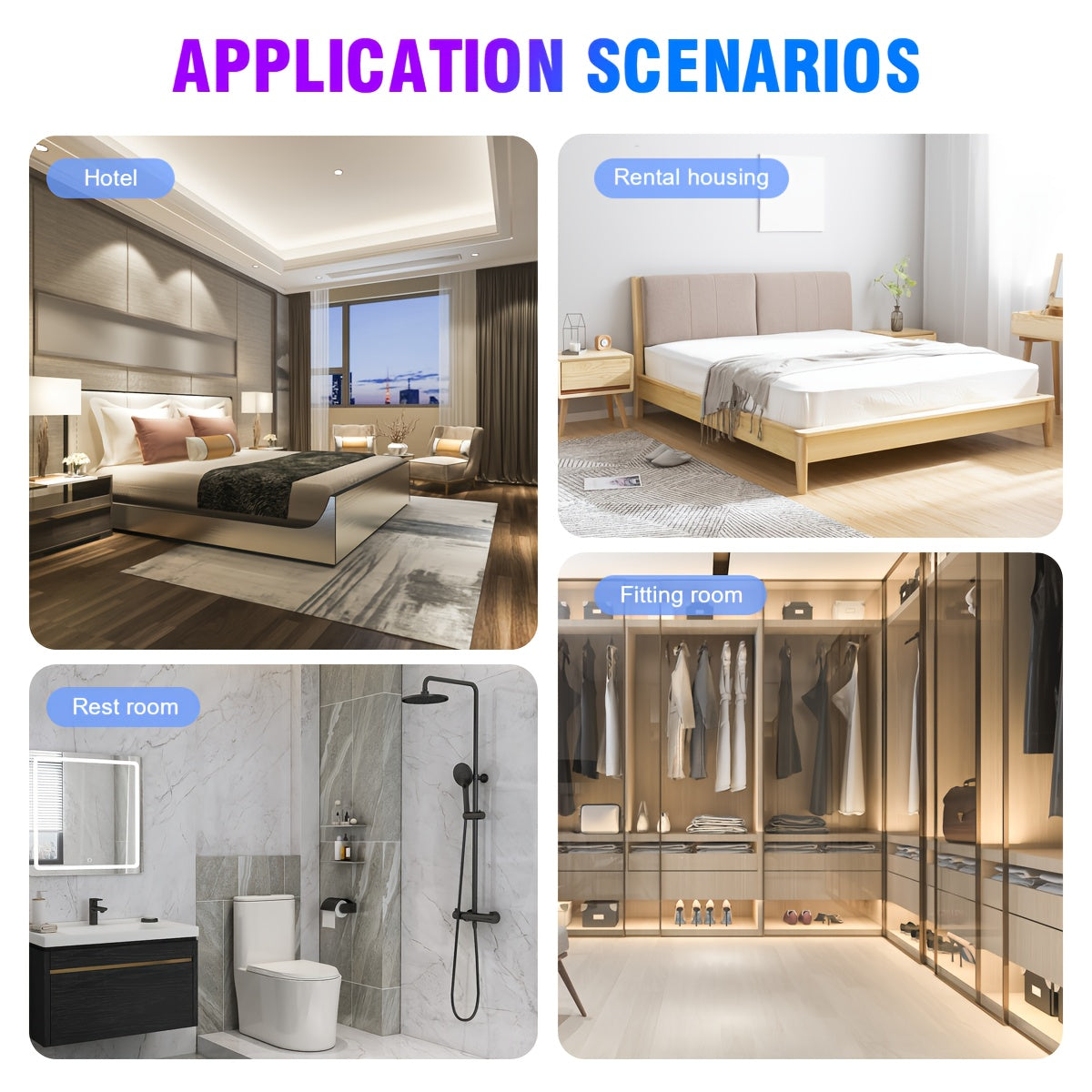 Mehmonxonalar va shkaf xonalarida foydalanish uchun portativ yashirin kamera aniqlagich, teginish va masofadan boshqarish, qayta zaryadlanadigan batareya, ideal sayohat aksessuar va sovg'a.