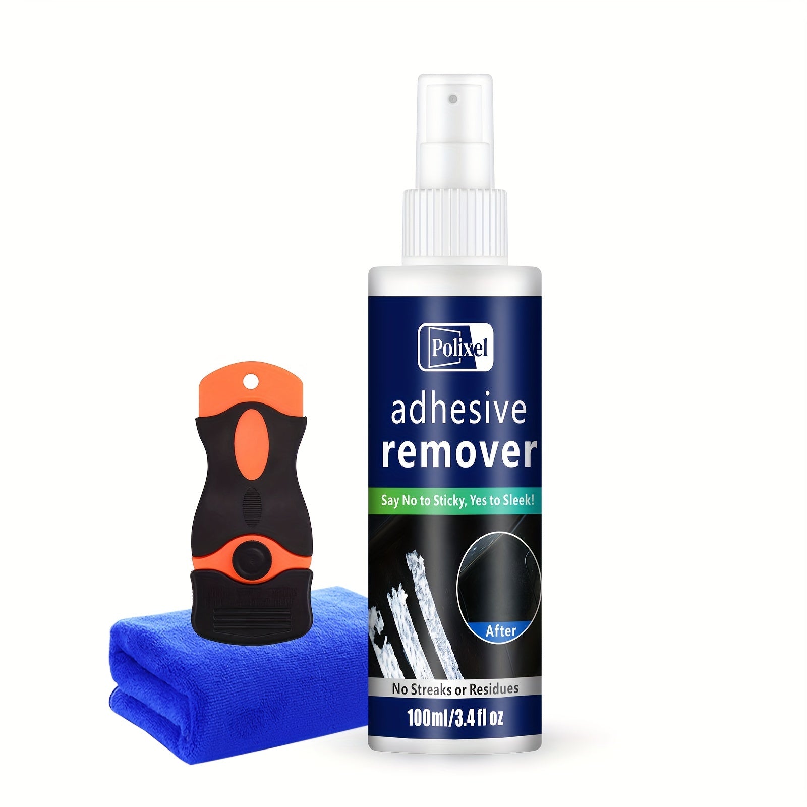 Спрей-удалитель клея для автомобильных стекол и краски, 3,4 унции, удаление остатков и этикеток