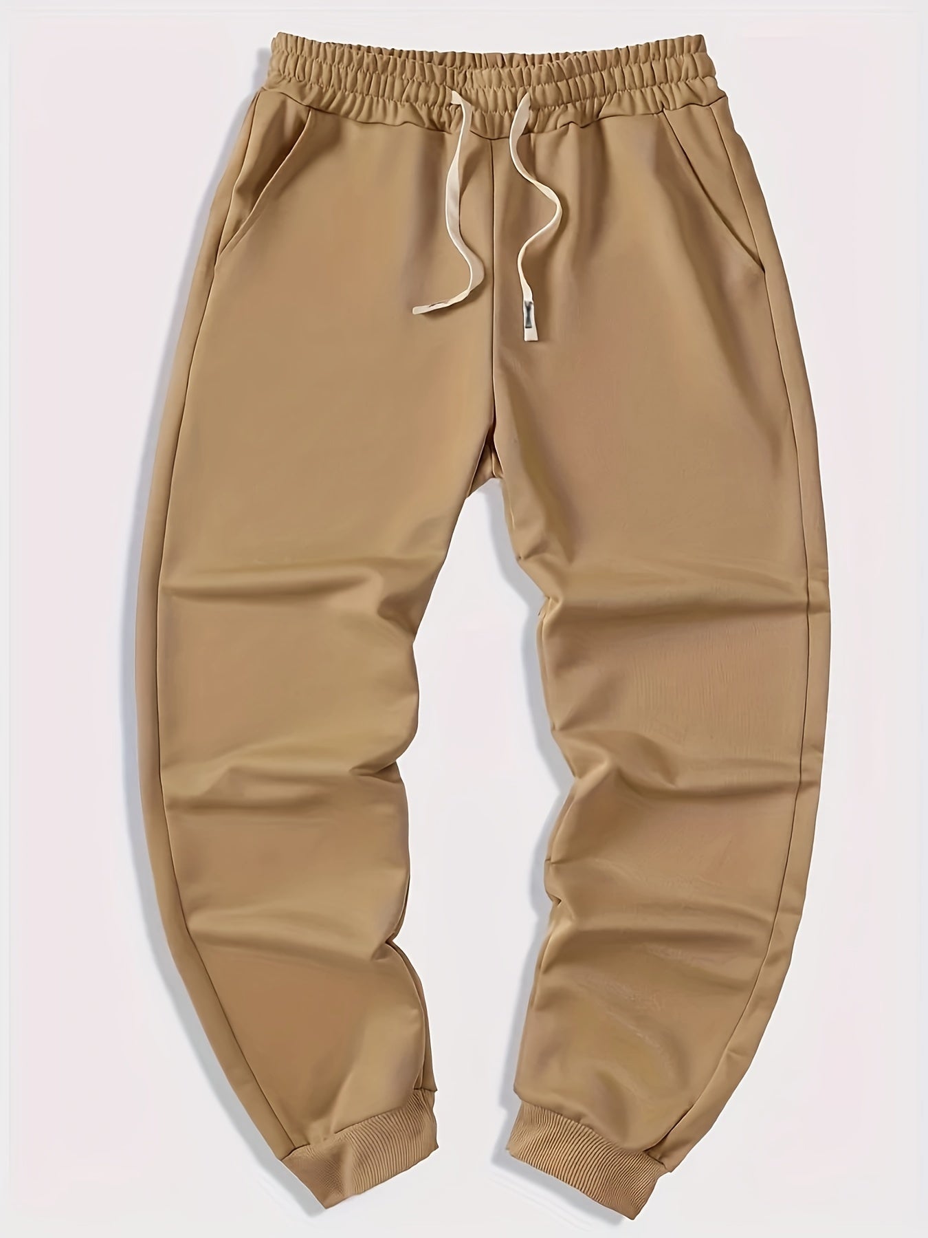 Мужские джоггеры больших размеров с карманами на шнурке для весны, осени, активного отдыха и спорта на свежем воздухе
