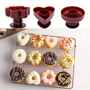 Festive Donut Pan Set Durable ABS Plastic Doughnut Maker for Baking Holidays