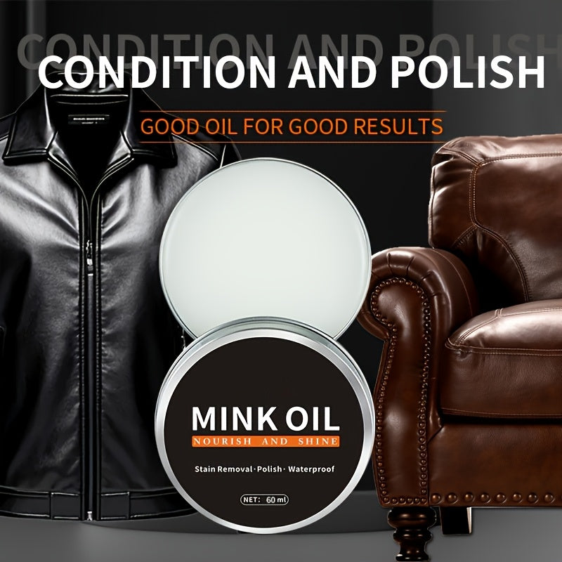 Leather Care Nourishing Cream 60G/2.11Oz for Leather Jackets Shoes Bags