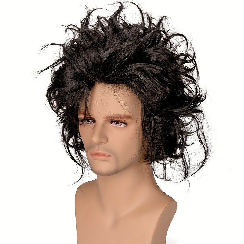 Black Curly Wig for Halloween Costumes and Parties