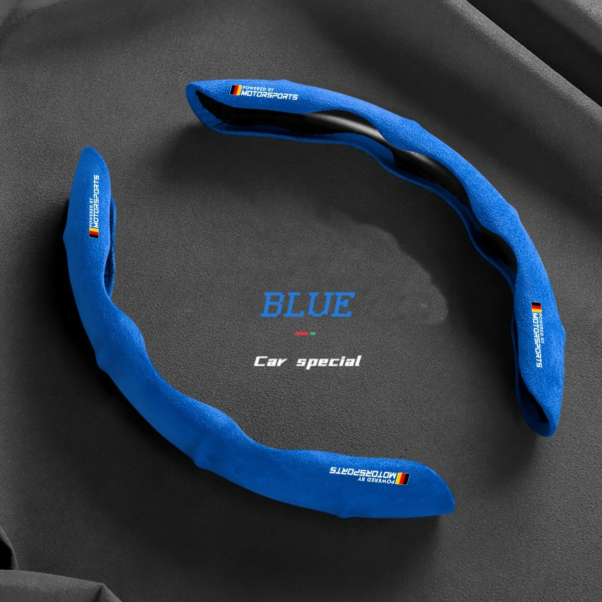 Fluffy Breathable Anti-Slip Steering Wheel Cover for 36-38cm Vehicles