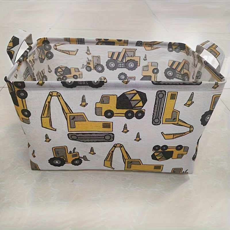 cesta de lavandería de lona impermeable con asas para ropa, juguetes y organización del hogar