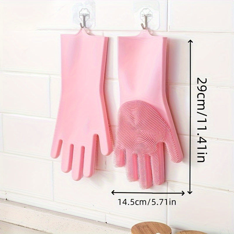 Silicone Pet Bathing Gloves Waterproof Tear-Resistant for Grooming and Shedding
