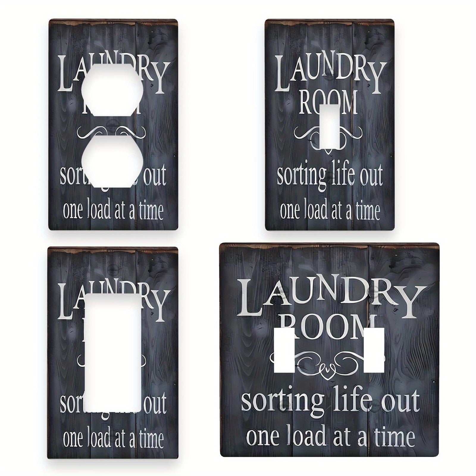 Laundry Theme Light Switch Cover Indoor Outdoor Bedroom Kitchen Bathroom Pack of 1