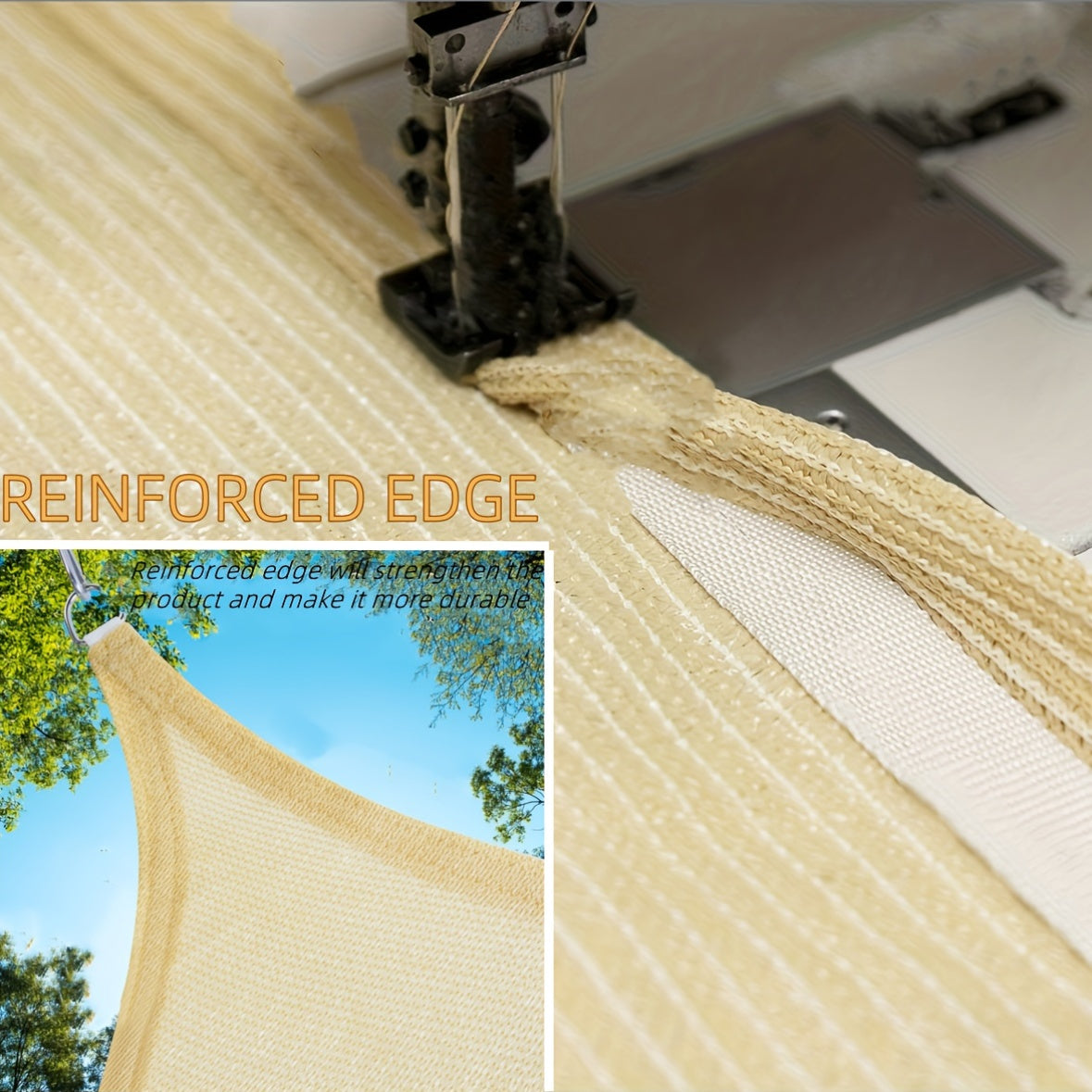 Triangle Sun Shade Sail Canopy 185 GSM HDPE Non-Waterproof Light-Blocking Garden Patio Deck