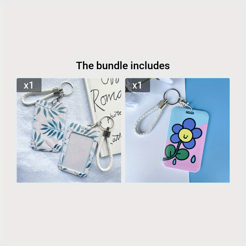 Avtobus va talaba ovqat kartalari, kampus ko'rgazmasi va zavod brendi eshik kartalari uchun himoya qopqog'i, kalit zanjiri bilan birga.