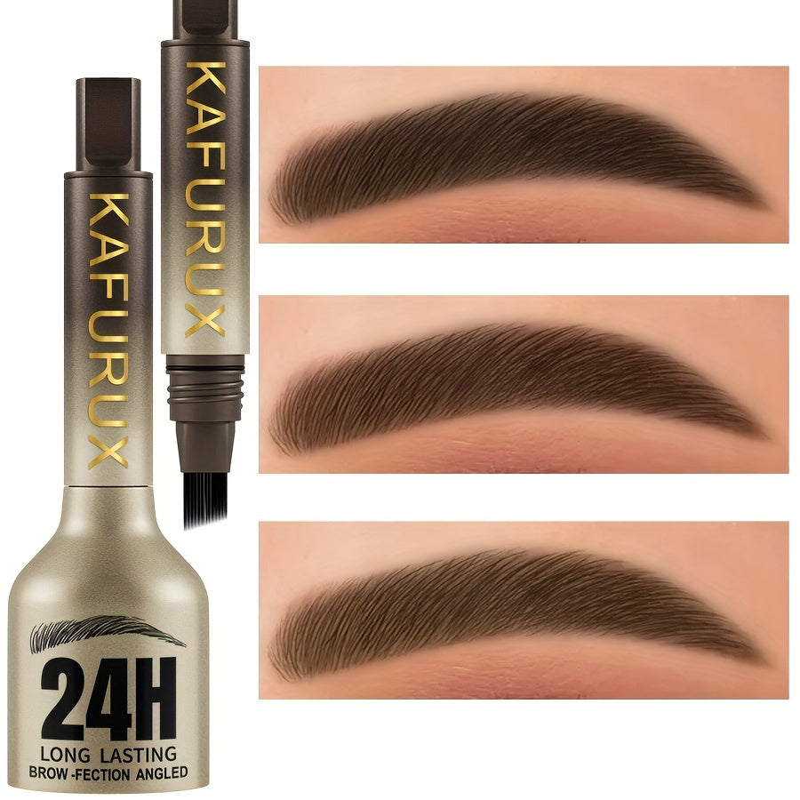 Lápiz de cejas impermeable para mujer marrón, maquillaje duradero resistente al sudor