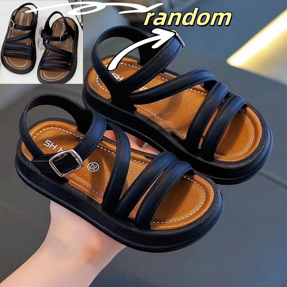 Girls Summer Sandals Breathable PVC Tassel Flat Shoes for Casual Outdoor Wear