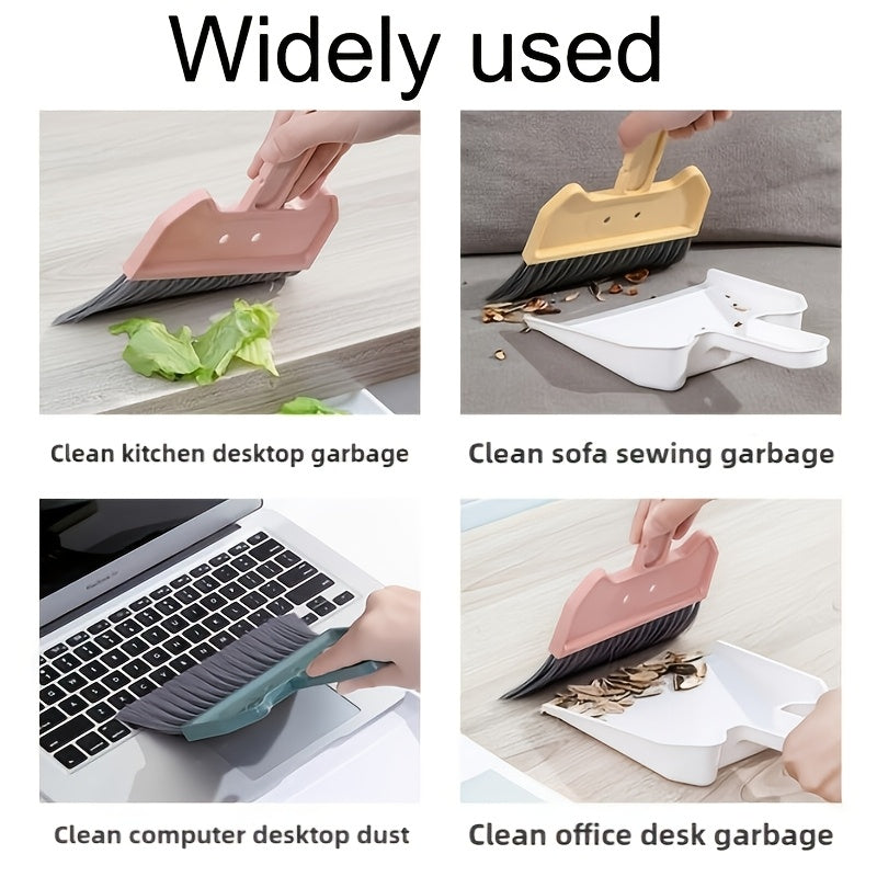 Kichik joylar uchun mini supurgi va axlat to'plagich to'plami - stol, stollar va uy yoki oshxona zaruriyatlari uchun ideal (ranglar farq qilishi mumkin)