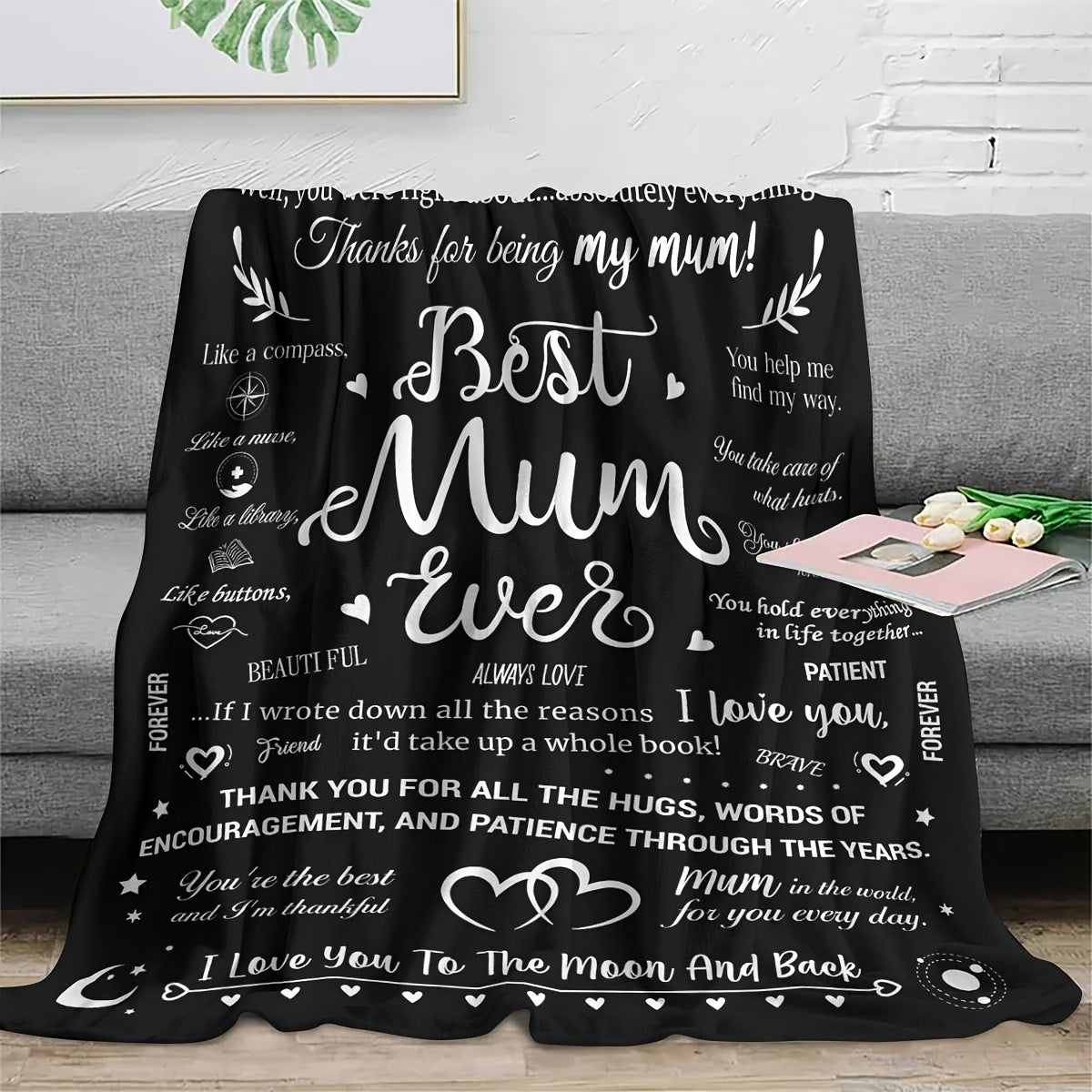 Soft Flannel Blanket for Women, Cozy Nap and Air Conditioning Use