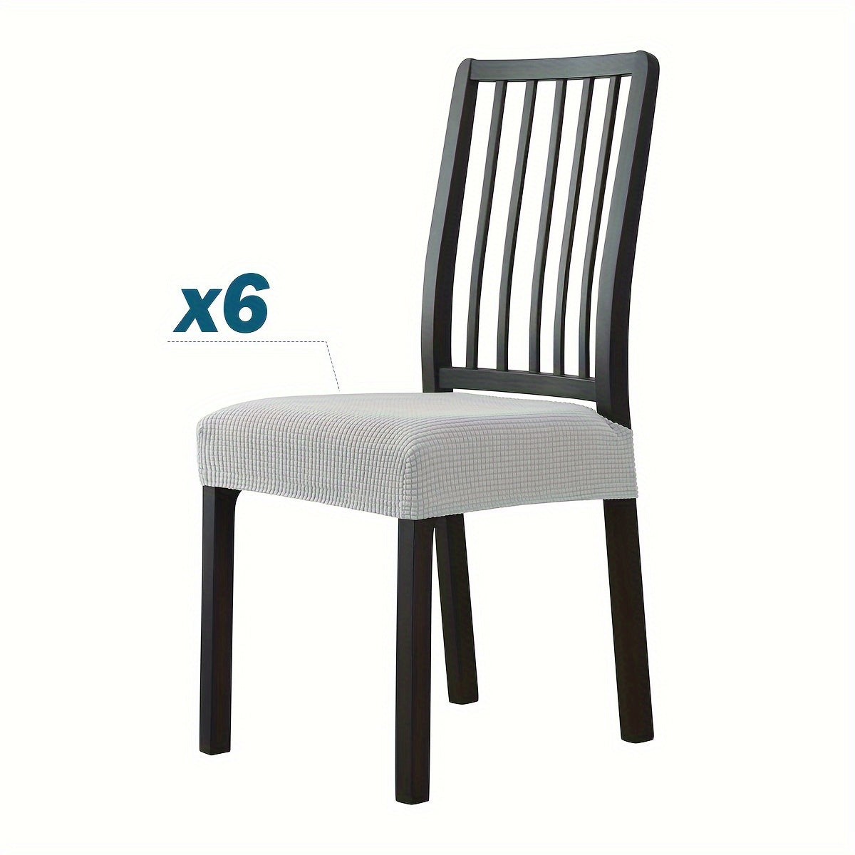 4-6 Piece Velvet Chair Covers with Elastic Headrest for Dining Chairs in Home and Hotel