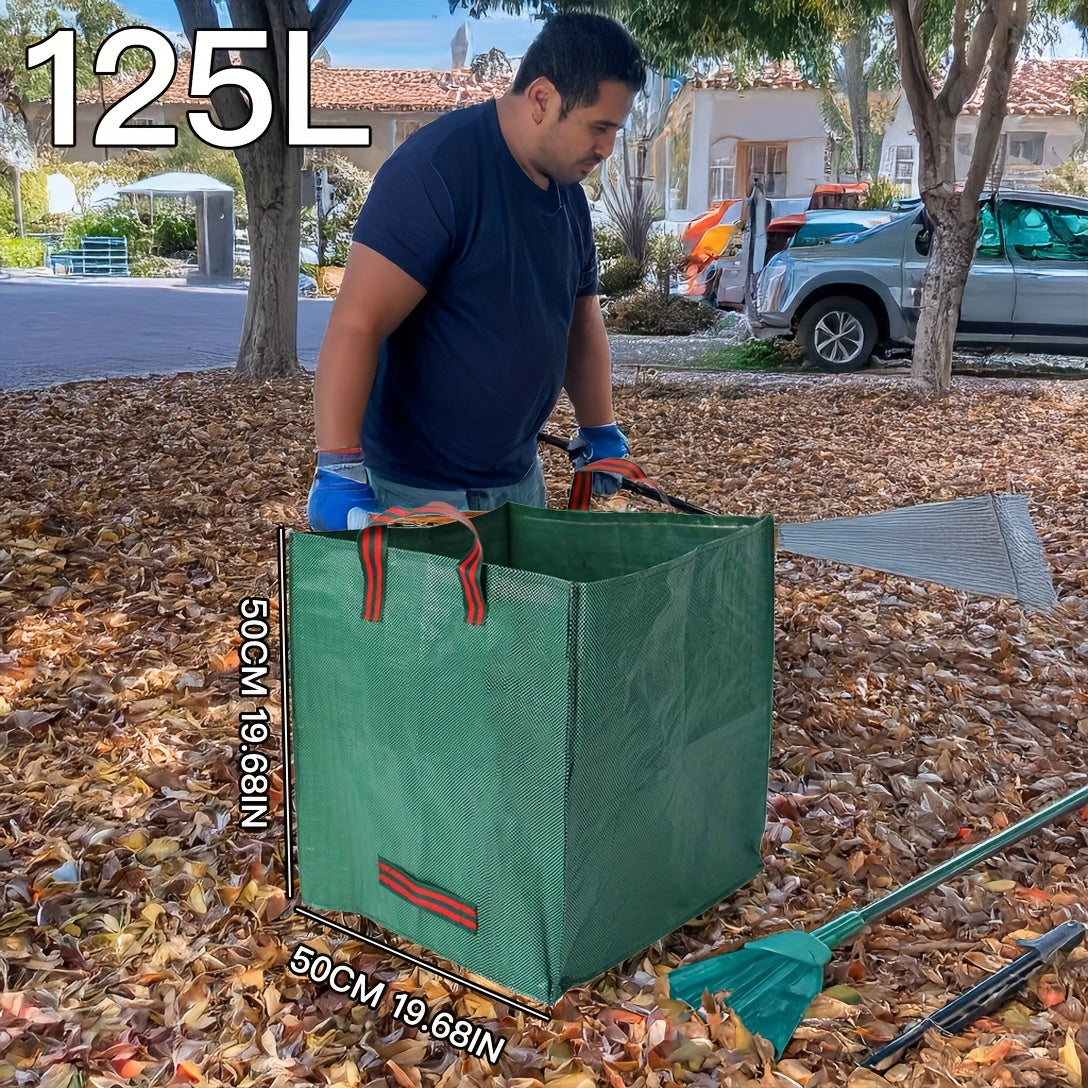 Reusable Garden Leaf Bag Waterproof PP Yard Waste Sack with Handles 120L 300L 500L