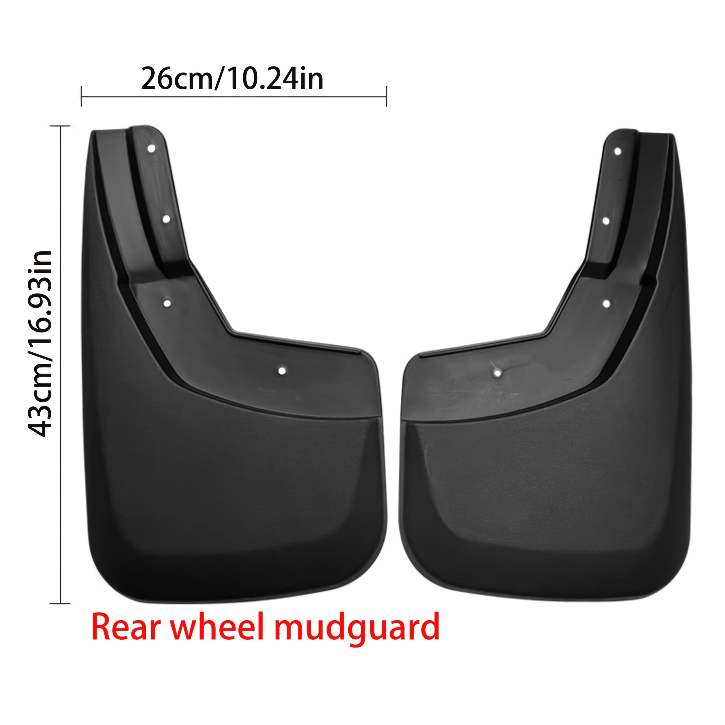 Universal Rubber Mud Flaps Set for Cars Flexible Splash Guards Easy Install