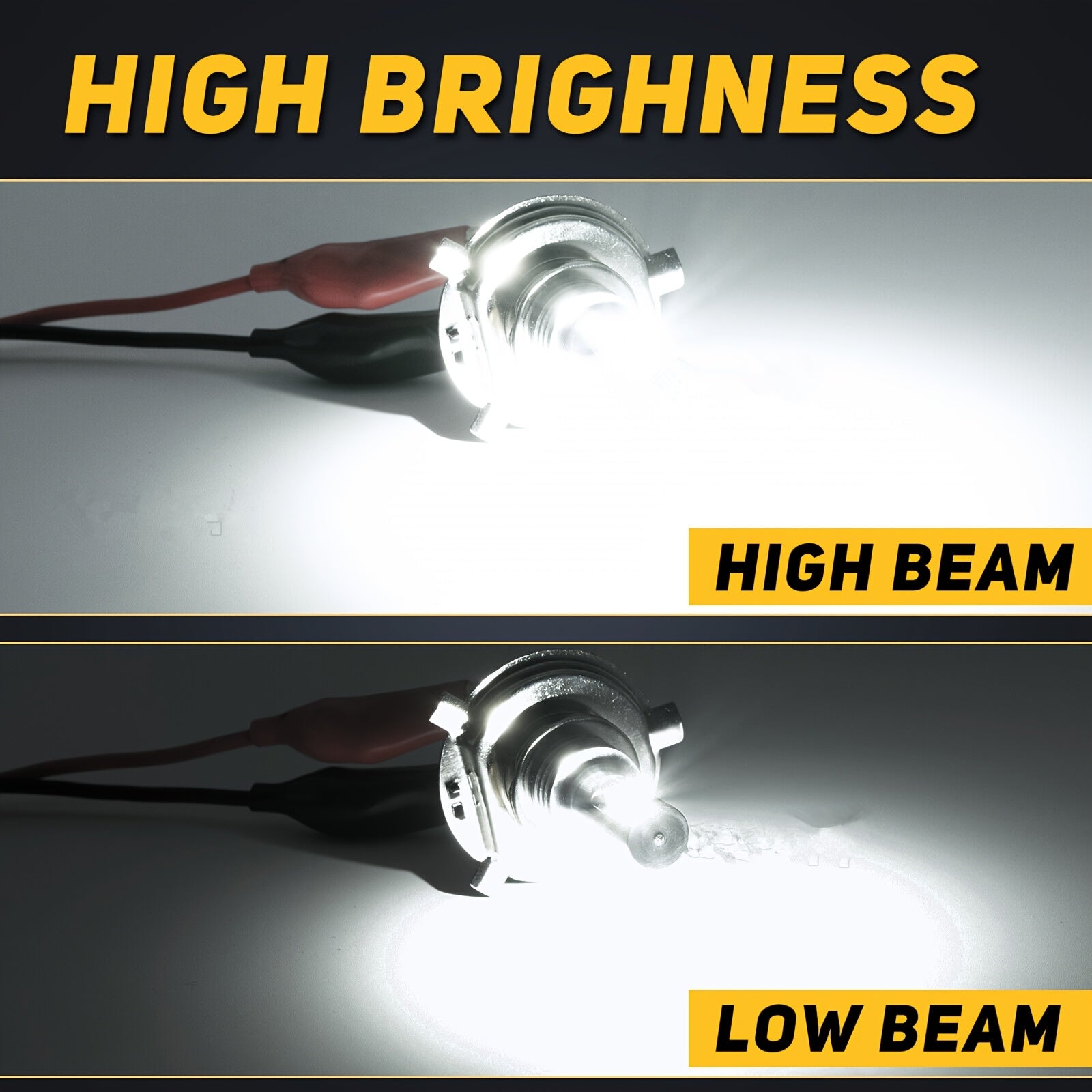 2pcs H4 9003 CSP LED Headlight Fog Bulbs High Low Beam 6000K White