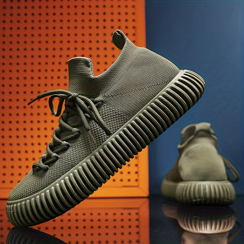 Zapatos slip-on verdes oliva para hombre, tela transpirable, suela de EVA, para todas las estaciones