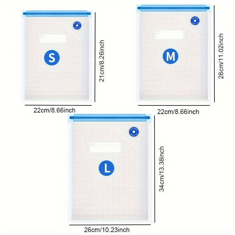 Reusable Food Storage Bags Set 30 Pouches in 3 Sizes for Fresh Food Preservation