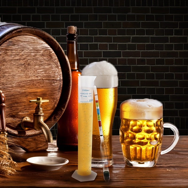 Hydrometer Kit for Wine Beer Mead Alcohol Measurement with Cleaning Tools and Cylinder