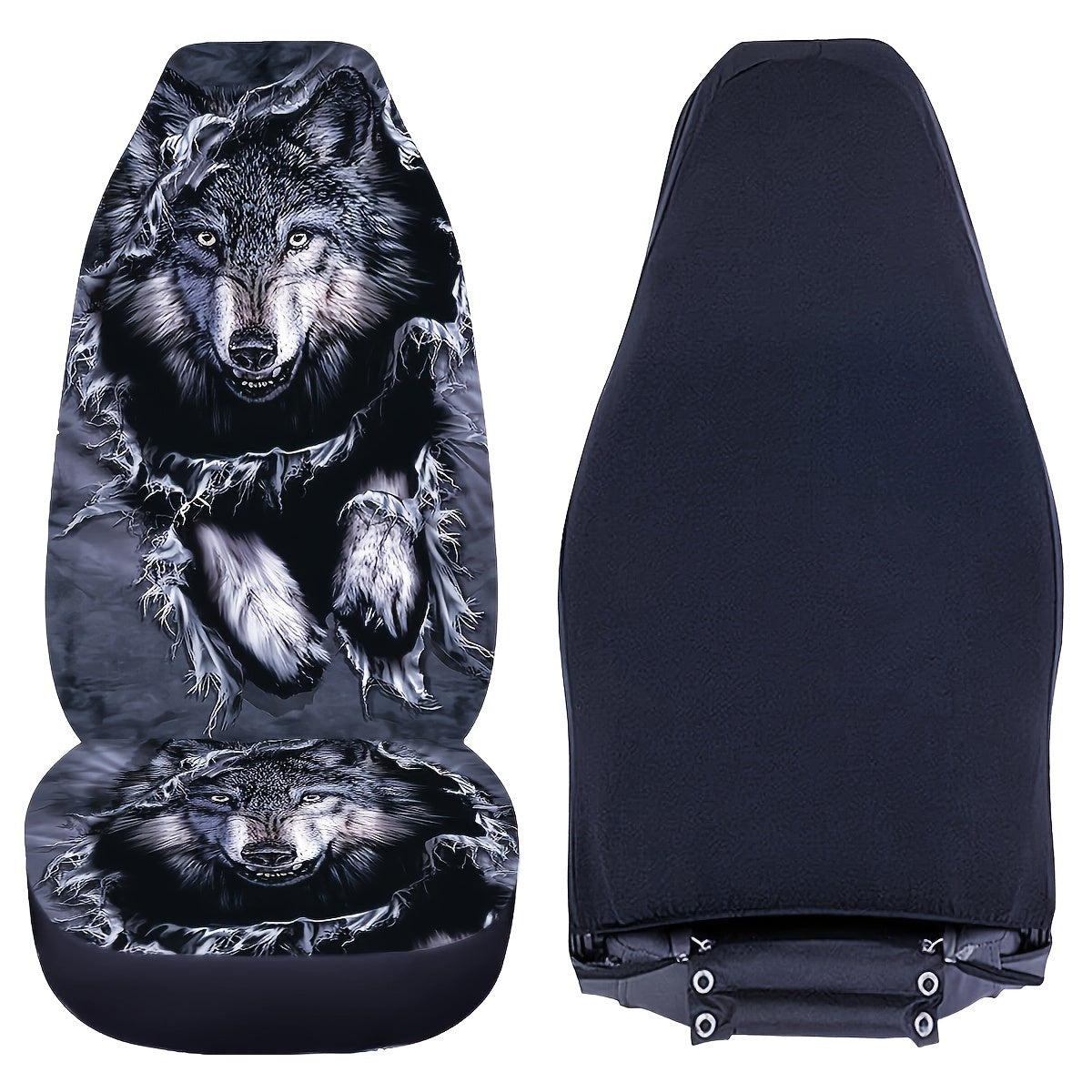 Wolf Print Car Seat Cover Polyester Lightweight All-Season Easy to Install and Clean