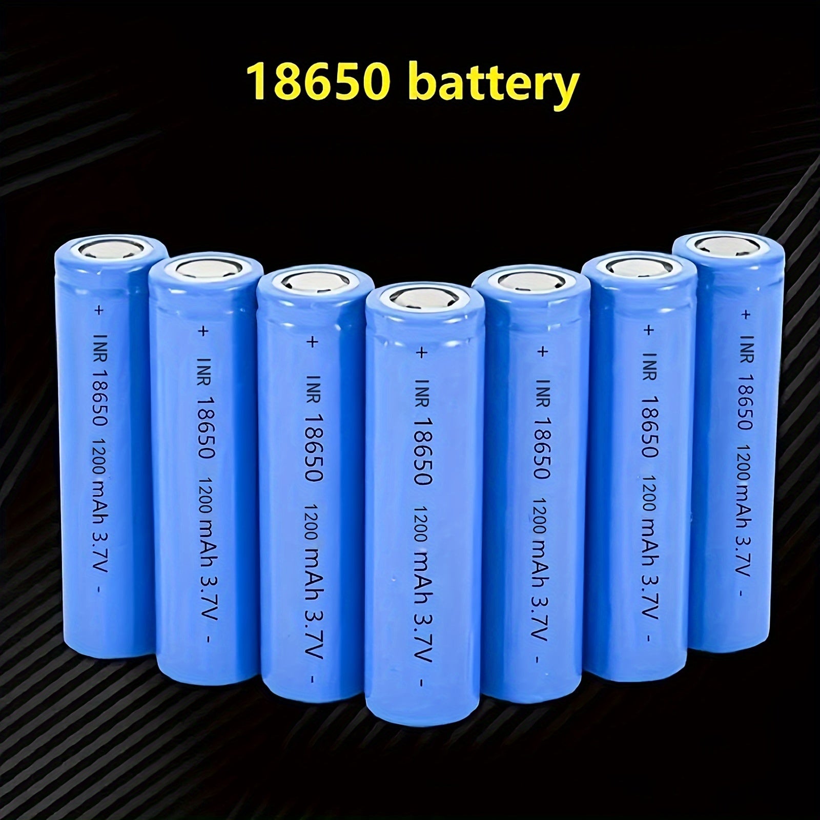 10 Pack 18650 Rechargeable Lithium Batteries 3.7V 1200mAh for Flashlights Drones