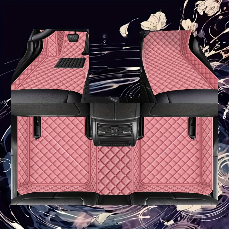 Car Floor Mats Faux Leather Waterproof Dustproof for Left-Hand Drive