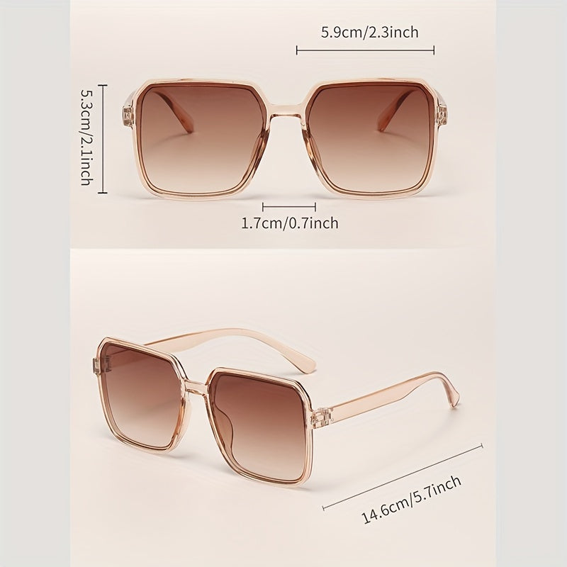 Juego de 3 gafas de mujer con montura cuadrada y lentes con gradiente antirreflejos para escalada y conducción