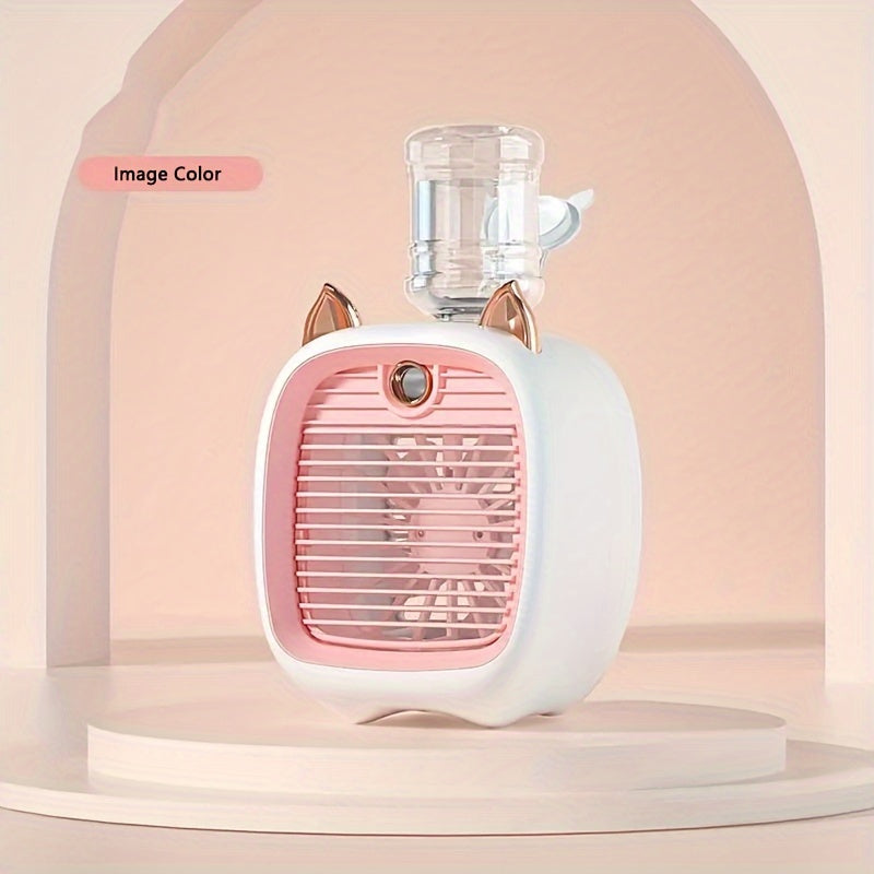 Mini USB Rechargeable Air Conditioner Fan with Water Cooling and Humidifier