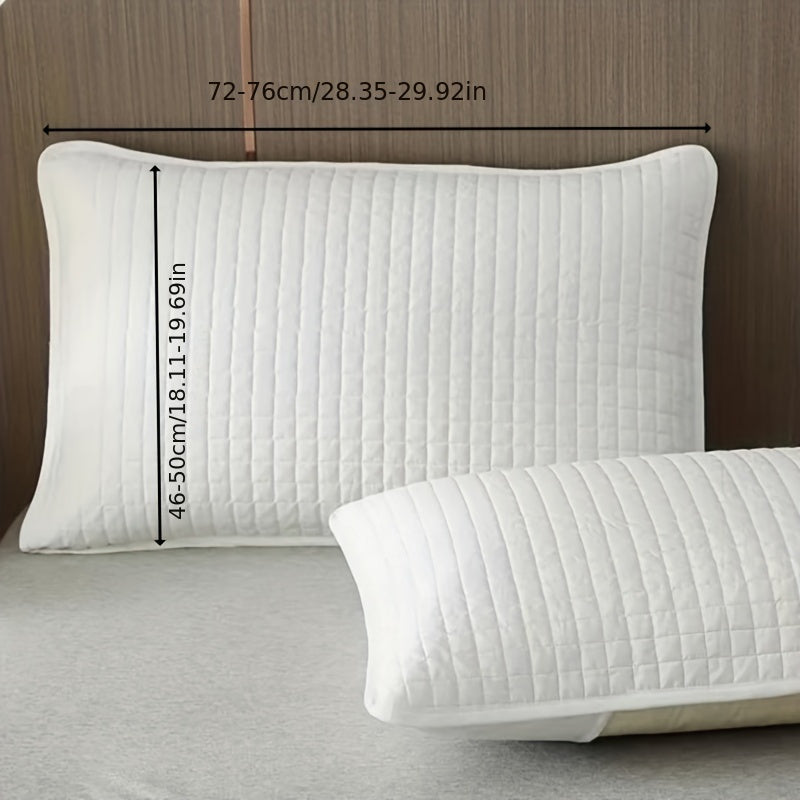 Breathable Quilted Pillow Protector Washable Polyester Anti-Stain Half Pack