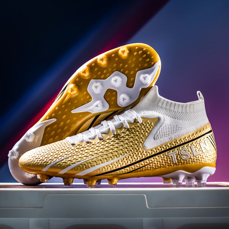 Unisex Soccer Cleats Breathable Anti-Skid Outdoor FG Sports Shoes for Men Women