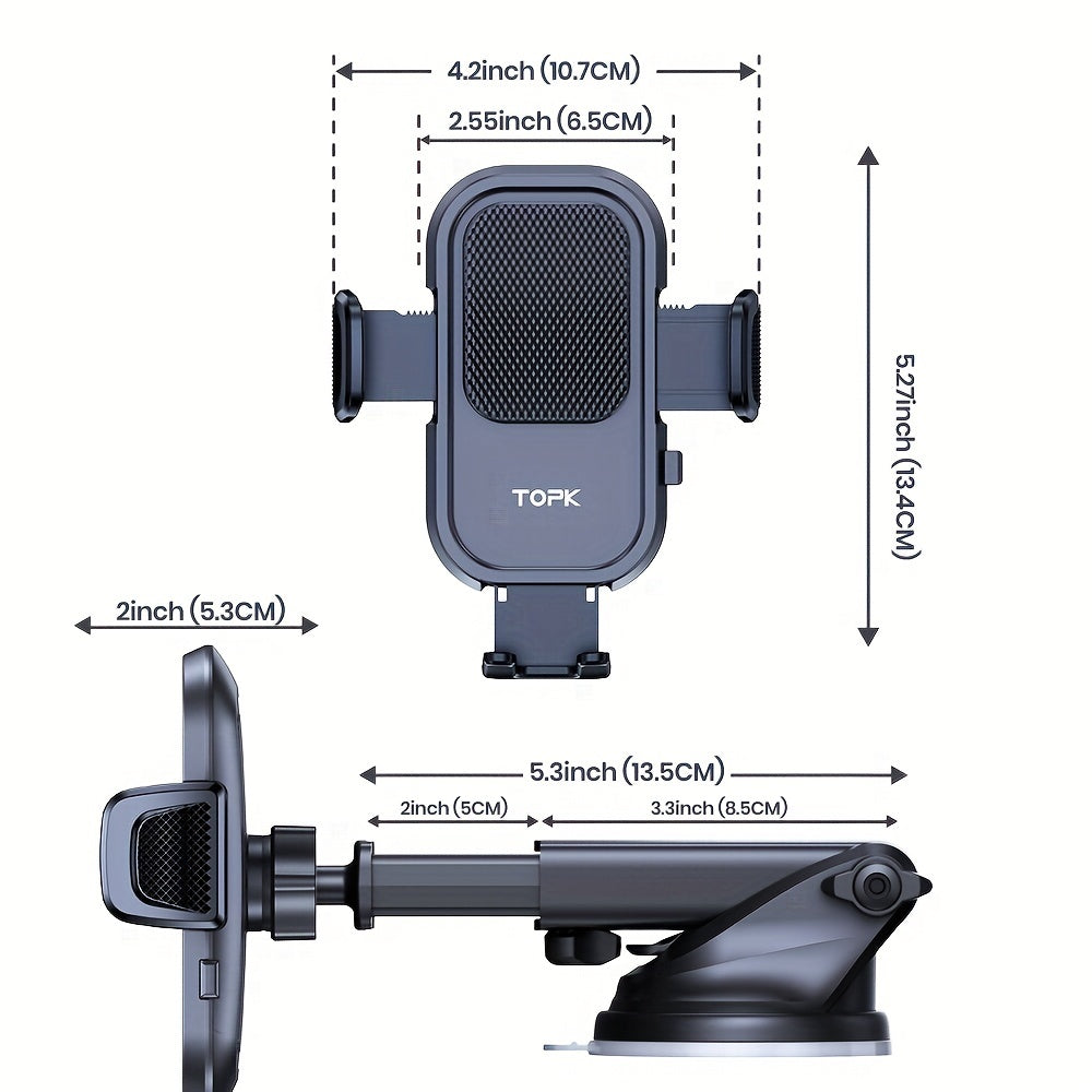 Soporte universal para teléfono de coche — Soporte móvil para tablero, ajustable, estable