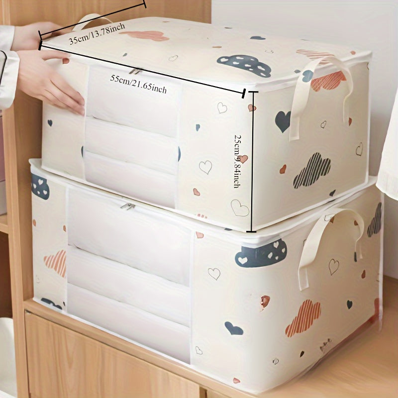 Large Capacity Storage Bag With Handle Dustproof Moistureproof Non-woven Fabric