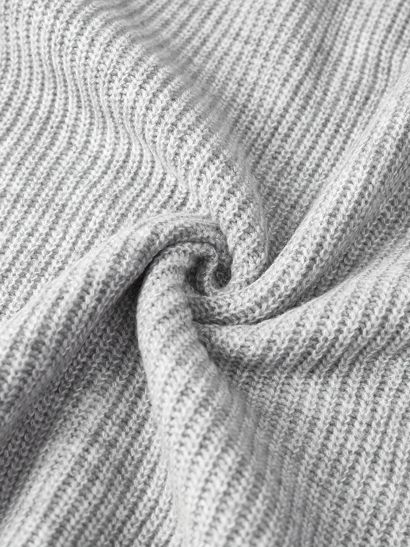 Men's High Neck Knit Sweater Long Sleeve Polyester Solid Color Fall Winter Plus Size