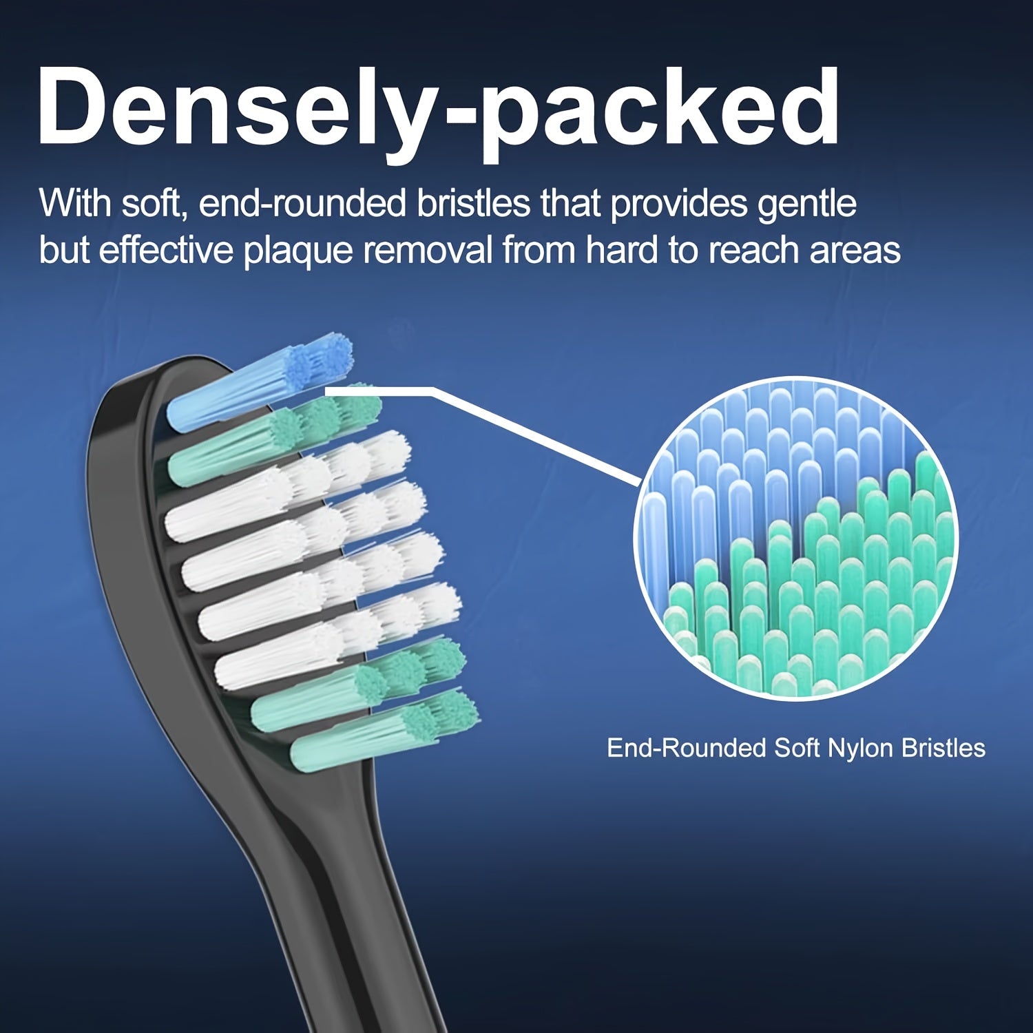 Elektr tozalash cho'tkasi uchun almashtirish boshliqlari, naylon sochlar, Vibe seriyali uchun