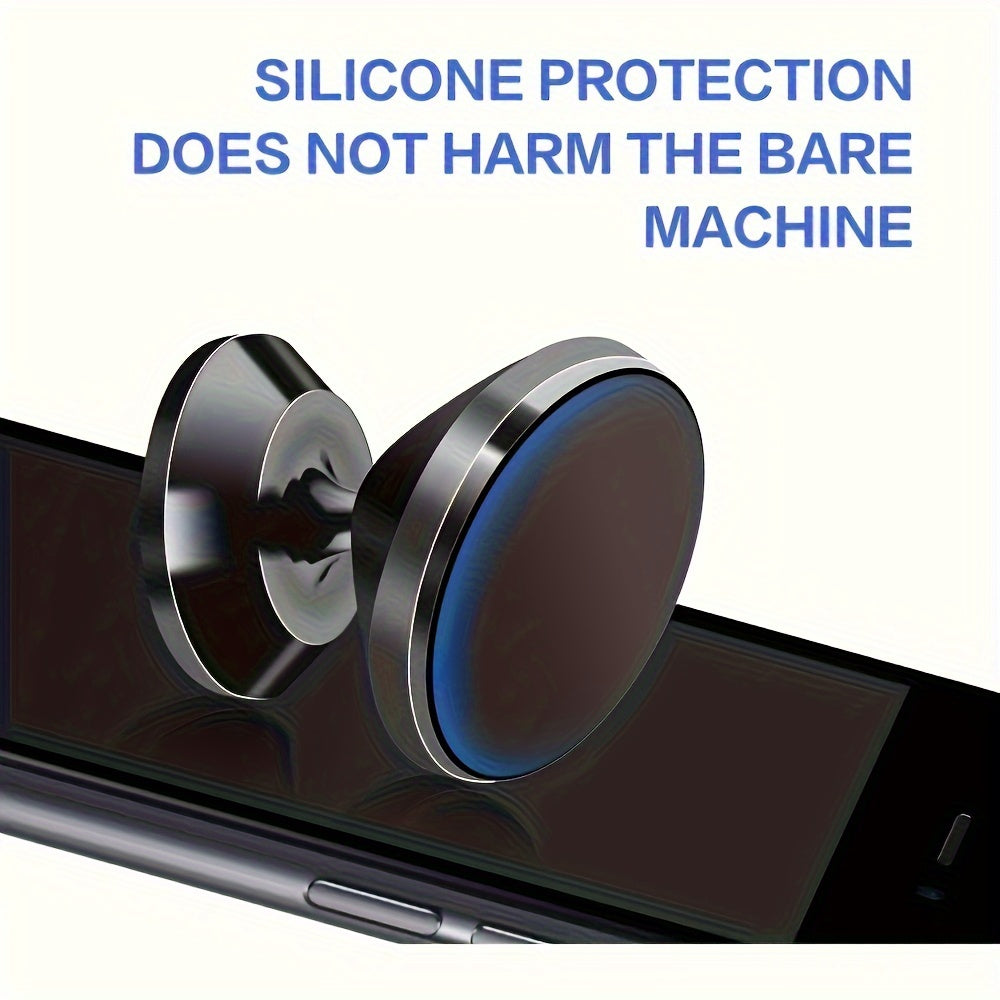 2pcs Magnetic Car Phone Mount Dashboard Holder with 360° Rotation and Metal Plates