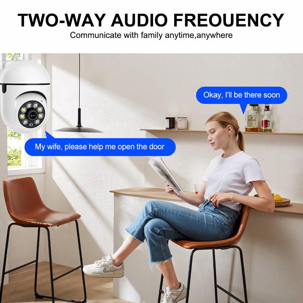 Wireless Security Camera System 1080P HD Indoor 2 Pack with Night Vision Two-Way Audio Pan Tilt Zoom