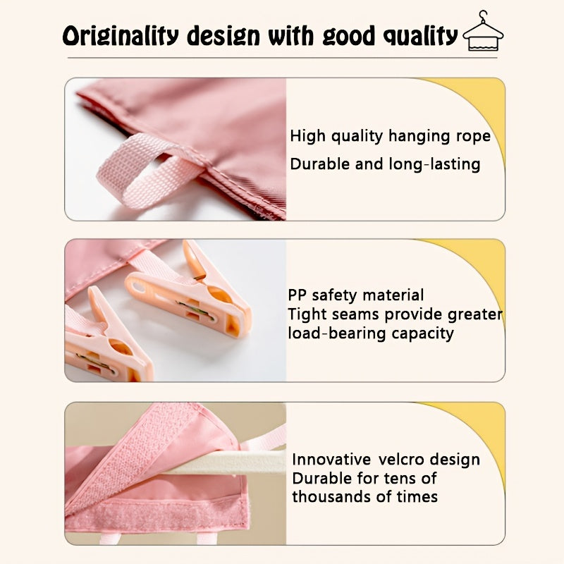 Набор из 2 переносных тканевых вешалок для одежды для путешествий и сушки