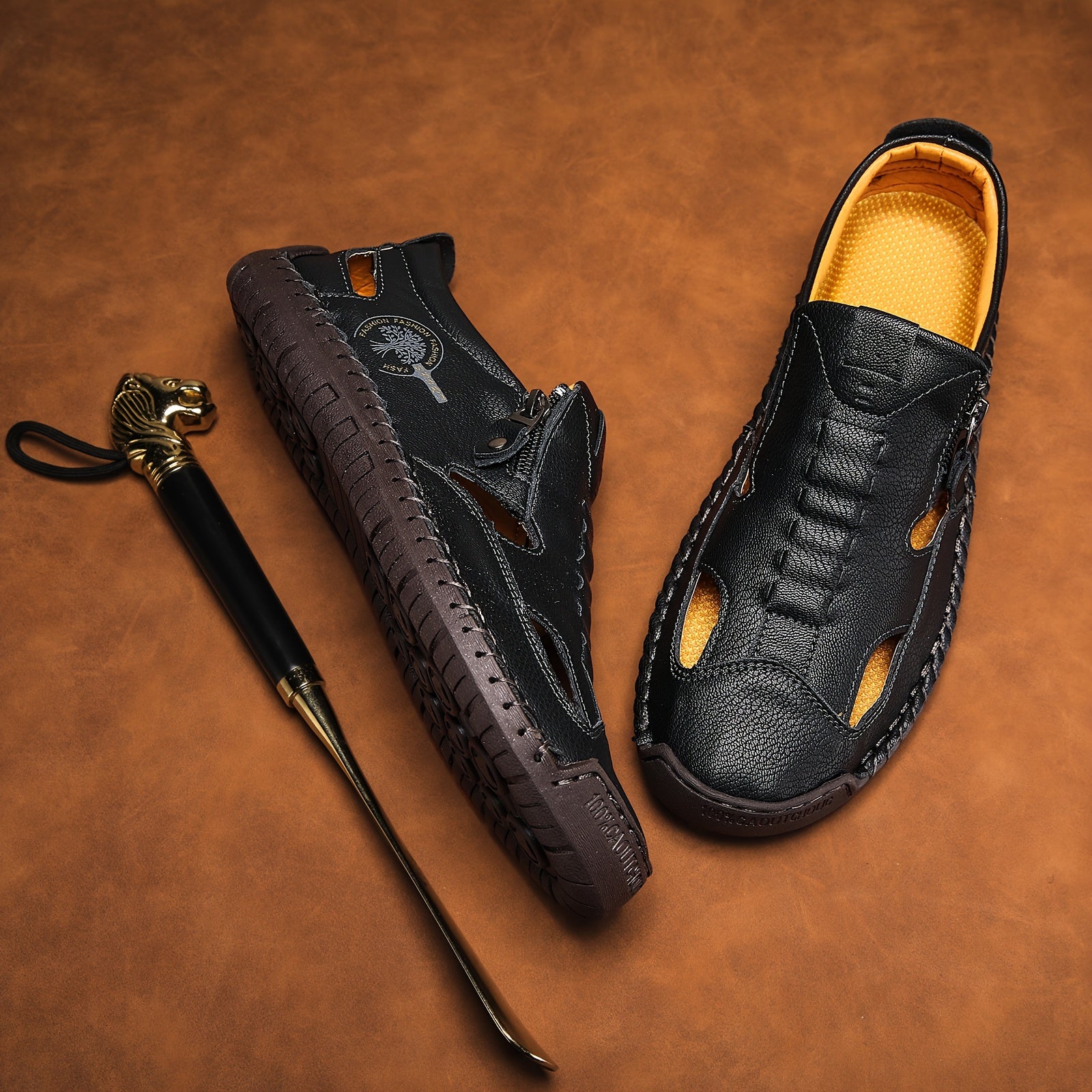 Sandalias transpirables para hombre de fácil puesta, antideslizantes, duraderas y para exteriores, ideales para agua